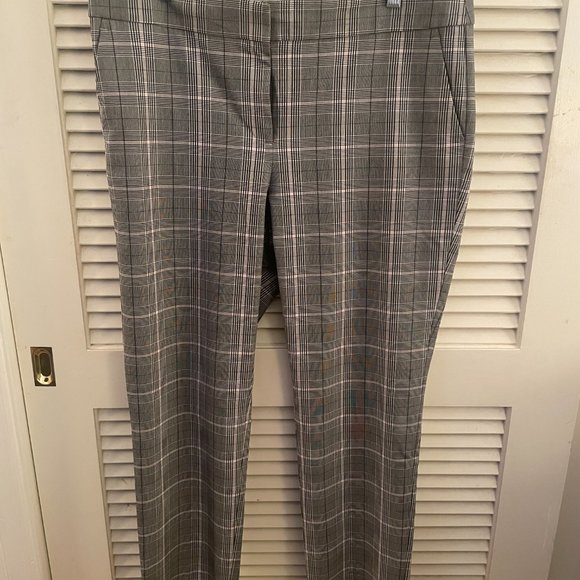 Grey White Plaid Dress Pants - Picture 1 of 5